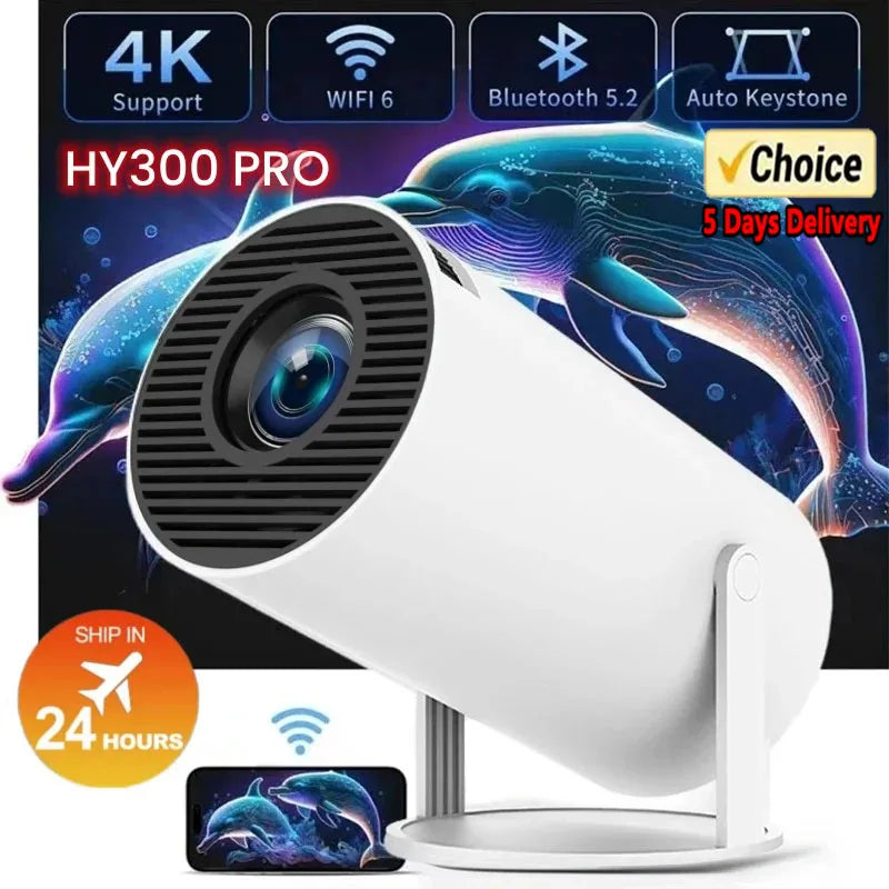 2024 New 4K Android 11 Dual Wifi6 200 ANSI Allwinner H713 BT5.0 1080P 1280*720P Home Cinema Outdoor portable Projetor